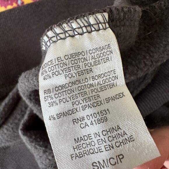 Grateful Dead Bertha Skull & Roses Black Sweatshirt Women SMALL Retro 70s - Picture 8 of 9